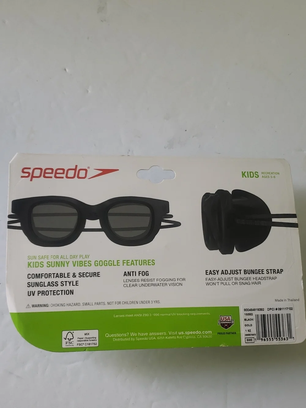 🤯3/$12 Speedo Sunny Vibes Pop Goggles Swimming All Day Wear New Unisex